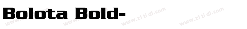 Bolota Bold字体转换